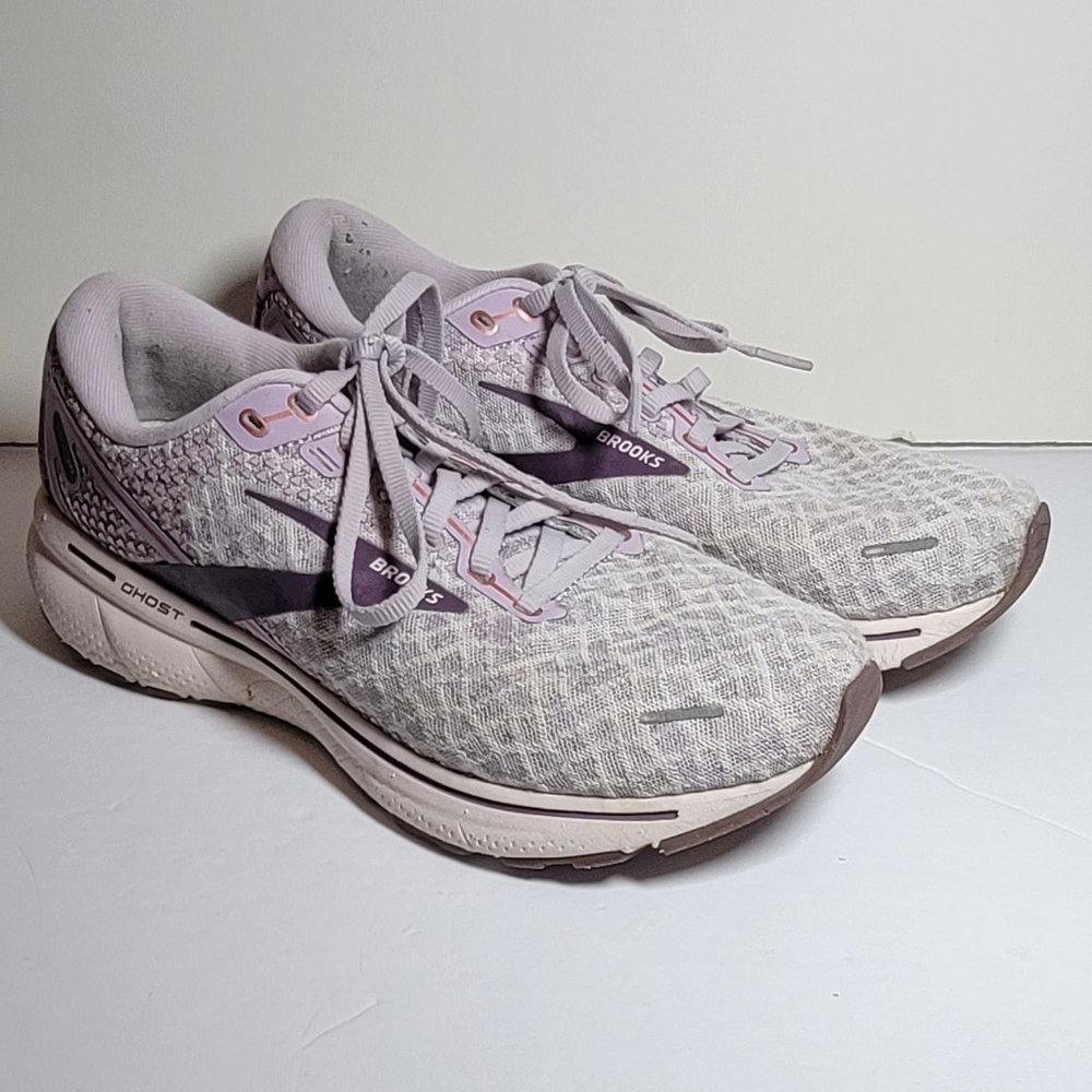 Brooks Ghost 14 Womens Size 8.5 Shoes Lilac Purple White Running Sneakers